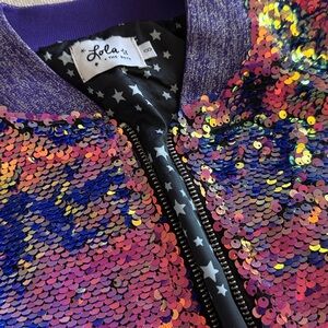 ⭐️ Girl’s Lola and the Boys Sequin Bomber Jacket | Size 8